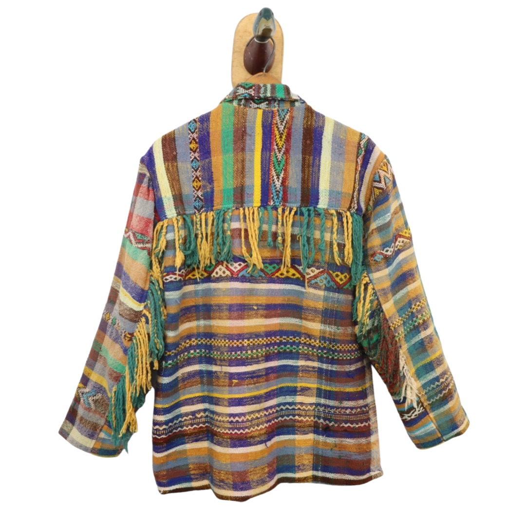 Eliza Berber Fringed Coat Sz S EC1 - Arte House