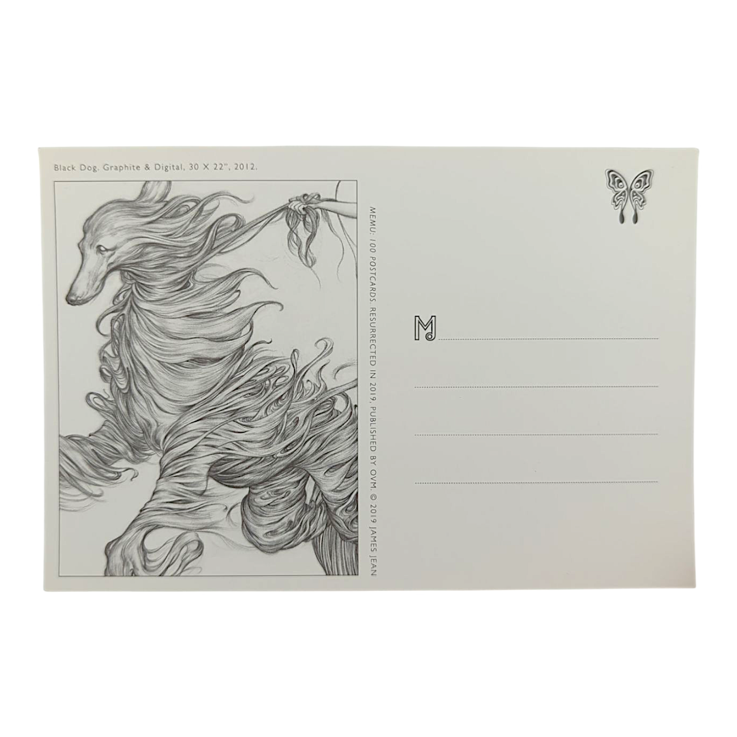 James Jean "Black Dog" Postcard - Arte House