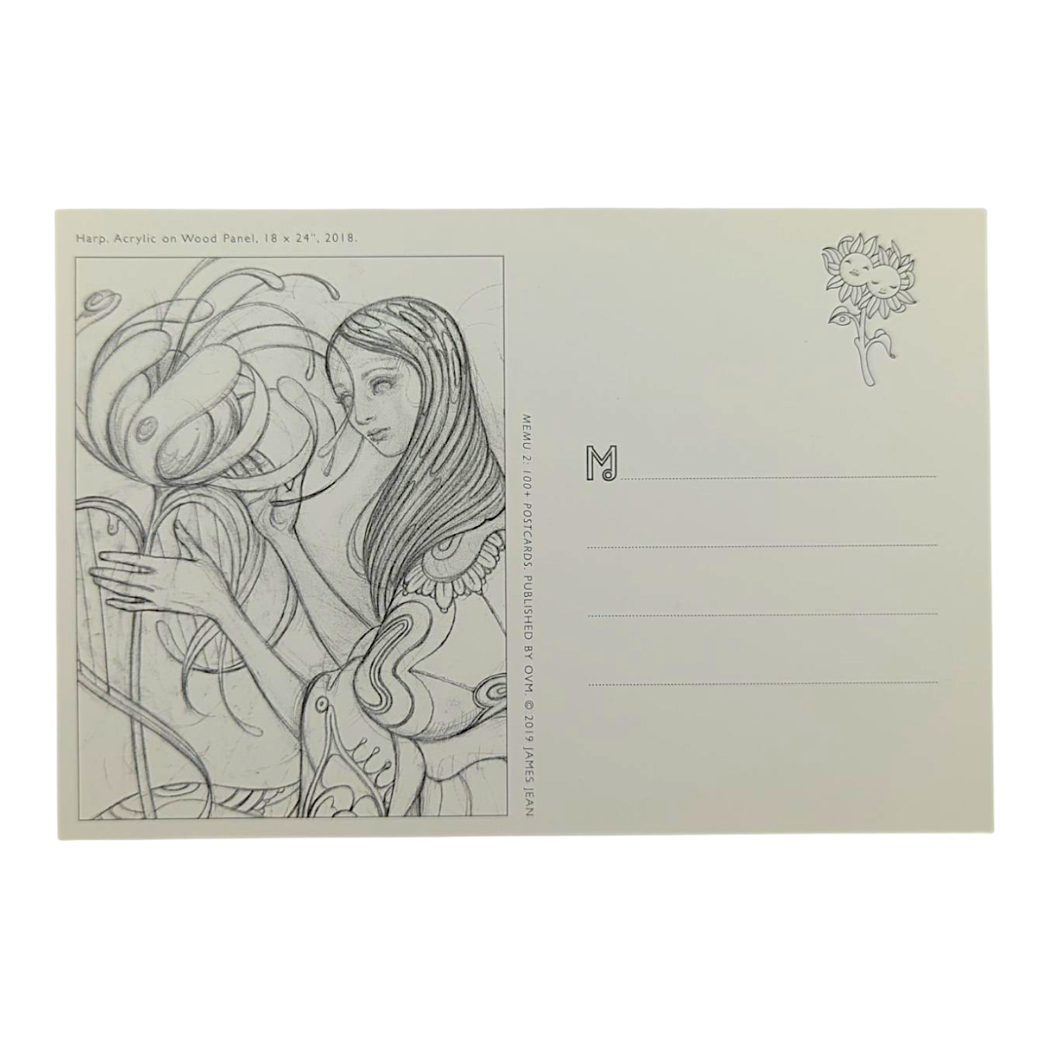 James Jean "Harp" Postcard - Arte House
