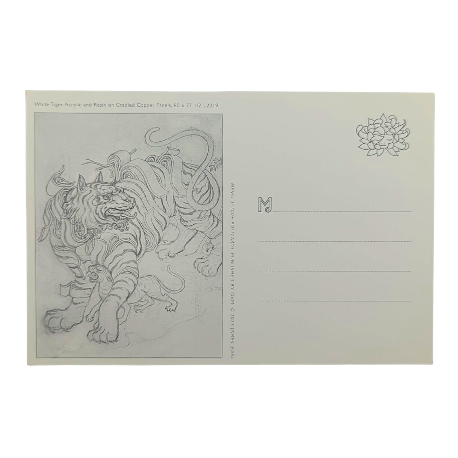 James Jean “White Tiger" Postcard - Arte House