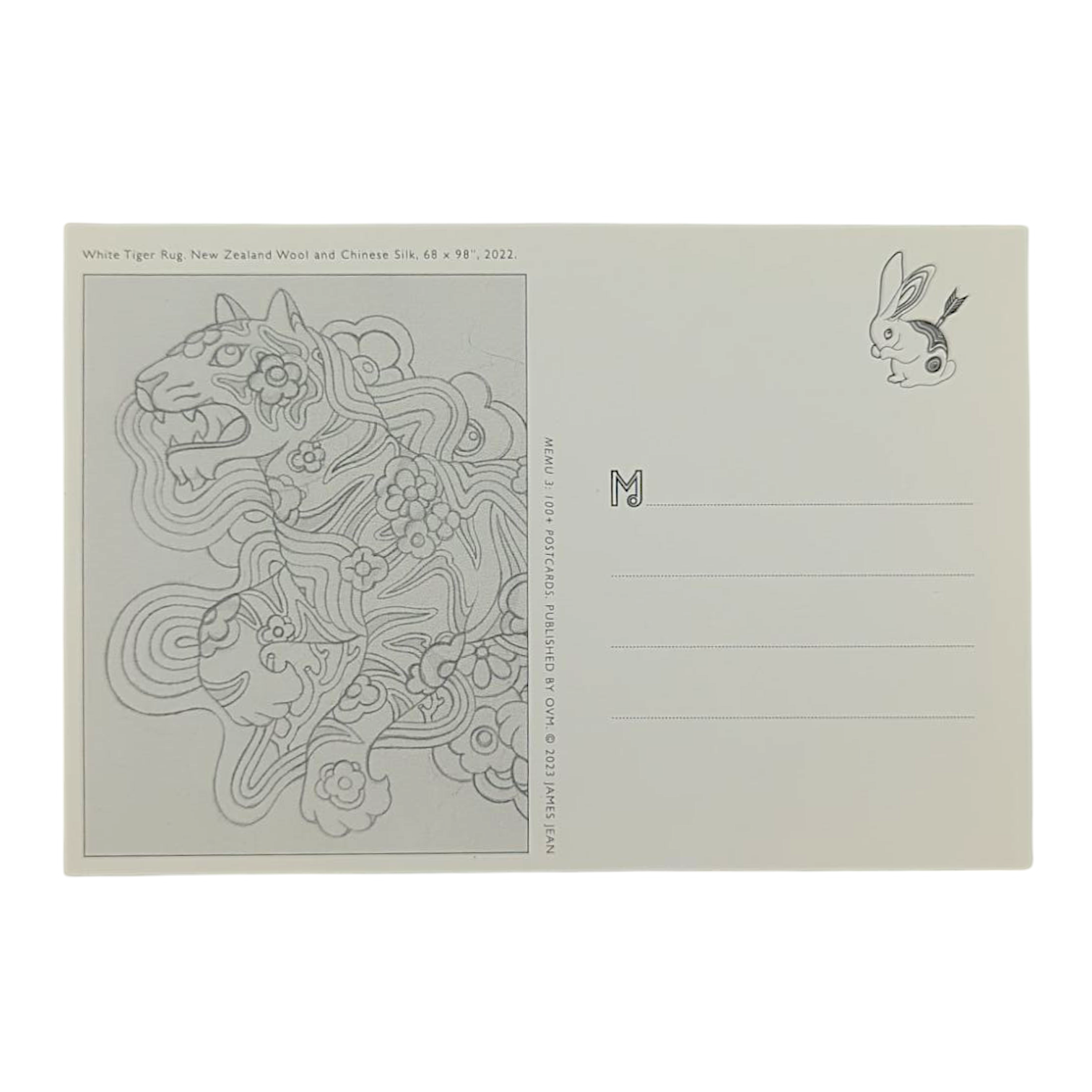 James Jean "White Tiger Rug” Postcard