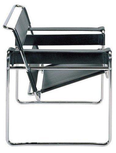 Marcel Breuer Wassily Chair - Black Leather - Arte House