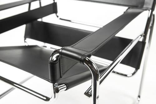 Marcel Breuer Wassily Chair - Black Leather - Arte House