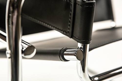 Marcel Breuer Wassily Chair - Black Leather - Arte House