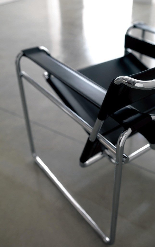 Marcel Breuer Wassily Chair - Black Leather - Arte House