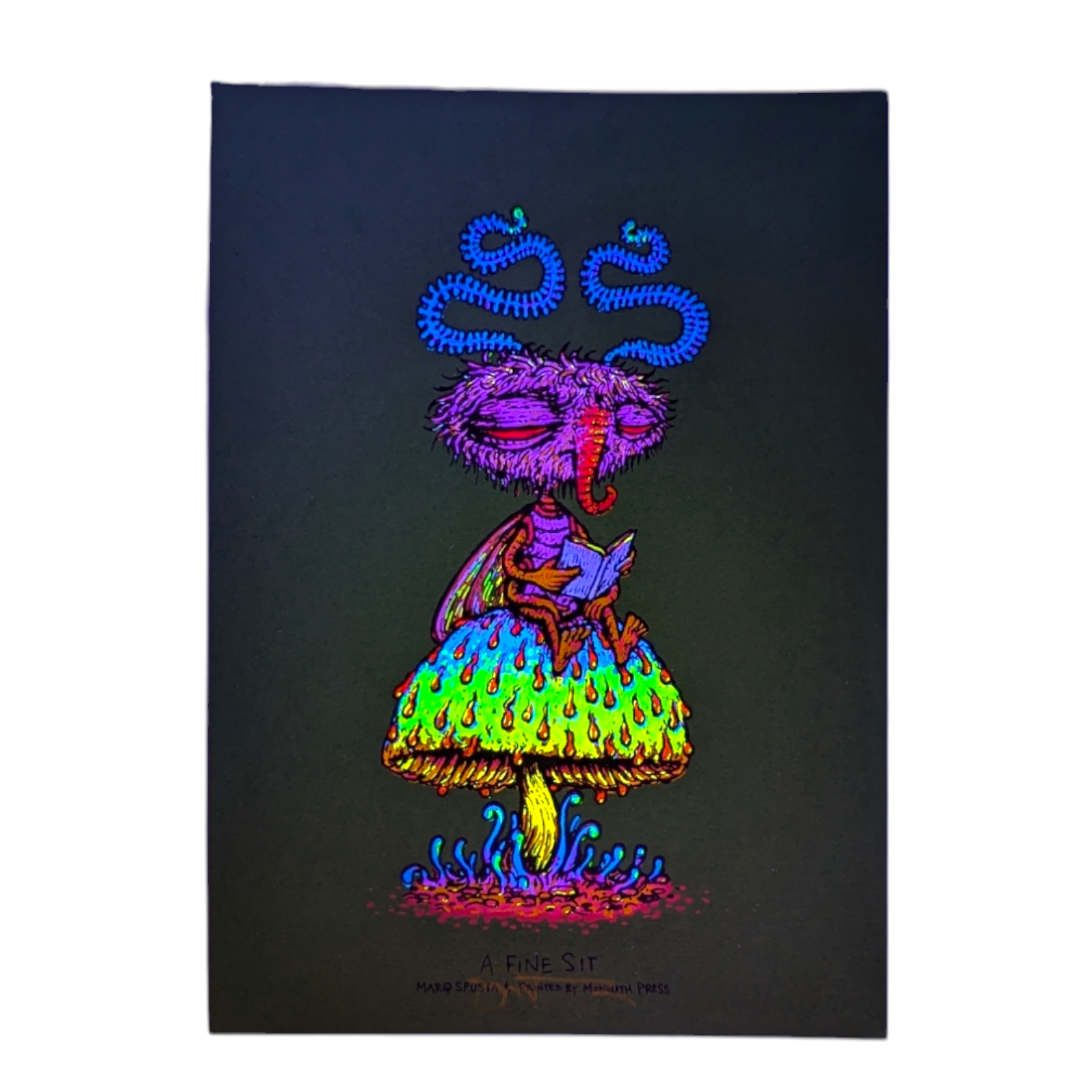 Marq Spusta "A Fine Sit" (Green Fleck) Mini Print - Arte House
