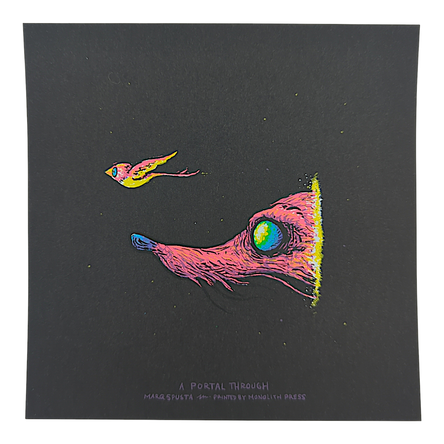 Marq Spusta "A Portal Through" (Black) Mini Print - Arte House
