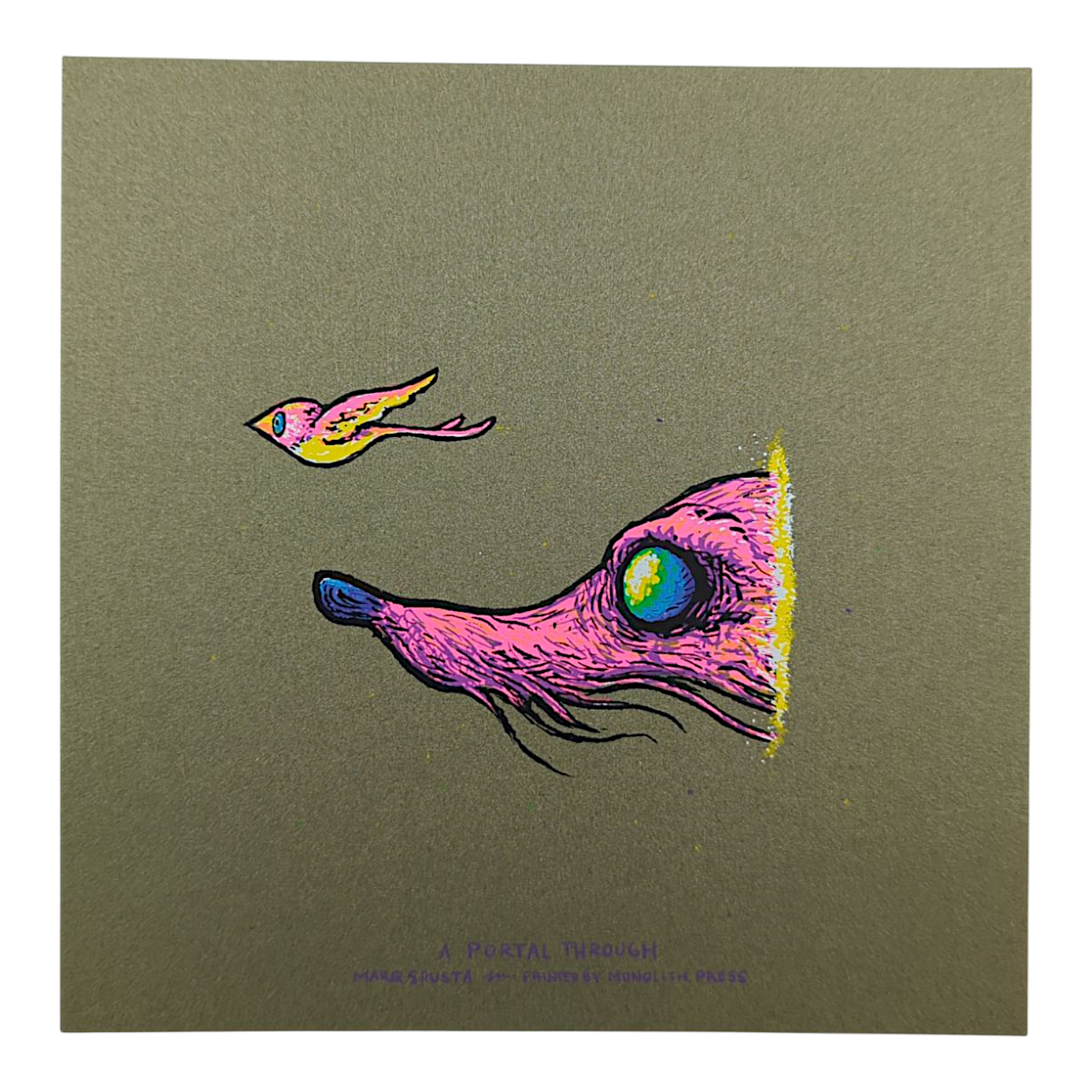 Marq Spusta "A Portal Through" (Olive Shimmer) Mini Print - Arte House