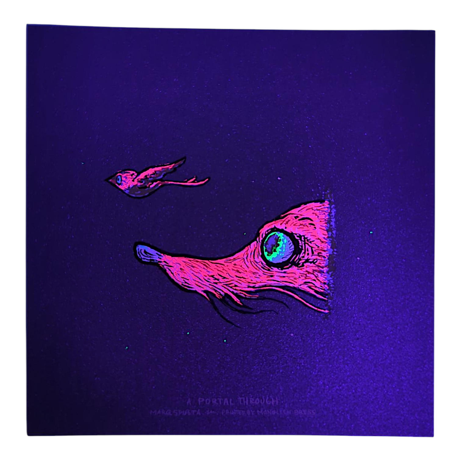 Marq Spusta "A Portal Through" (Olive Shimmer) Mini Print - Arte House