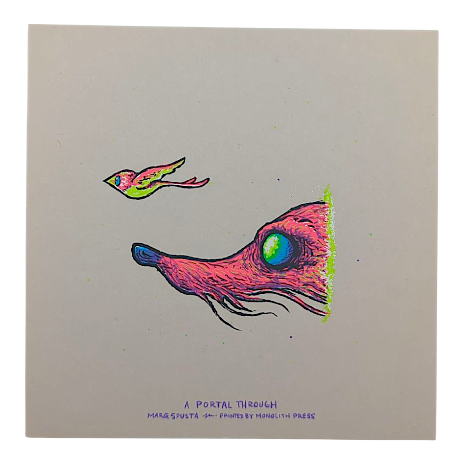 Marq Spusta "A Portal Through" (Timber Wolf Grey) Mini Print - Arte House