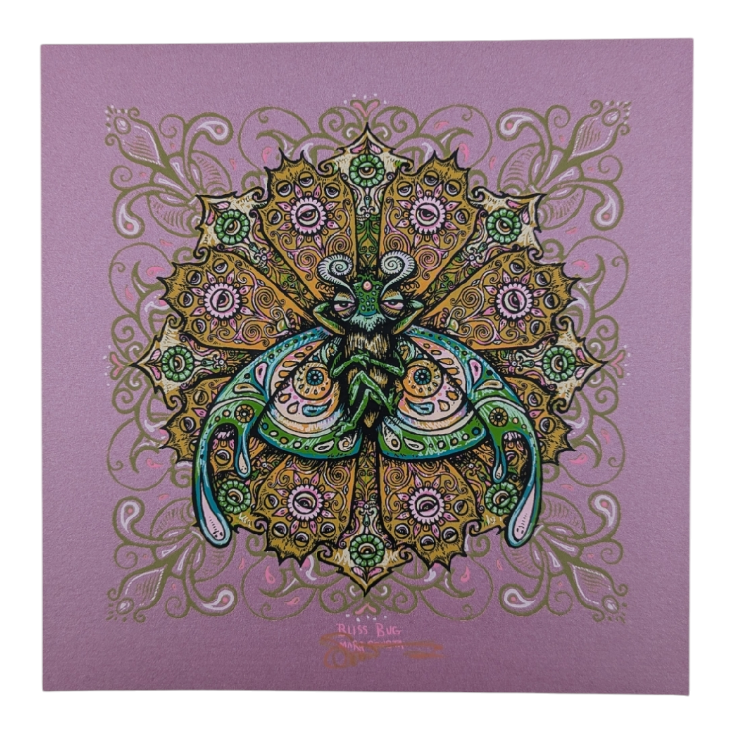 Marq Spusta "Bliss Bug" (Wine Shimmer) Mini Print - Arte House