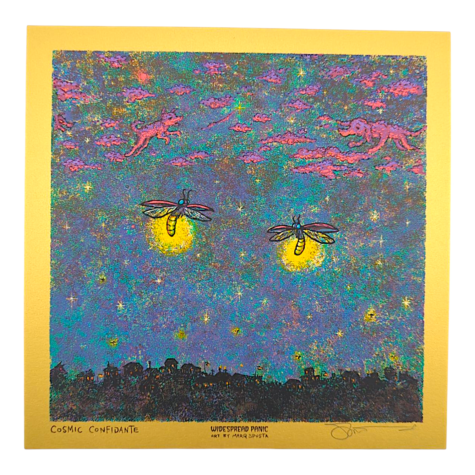 Marq Spusta "Cosmic Confidante" (Gold) Mini Print - Arte House