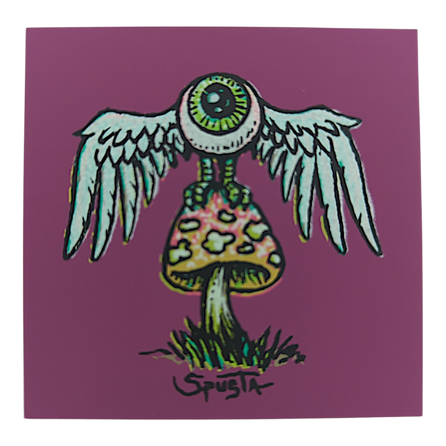 Marq Spusta Flying Eye Mushroom (Plum Rubber) Micro Print - Arte House
