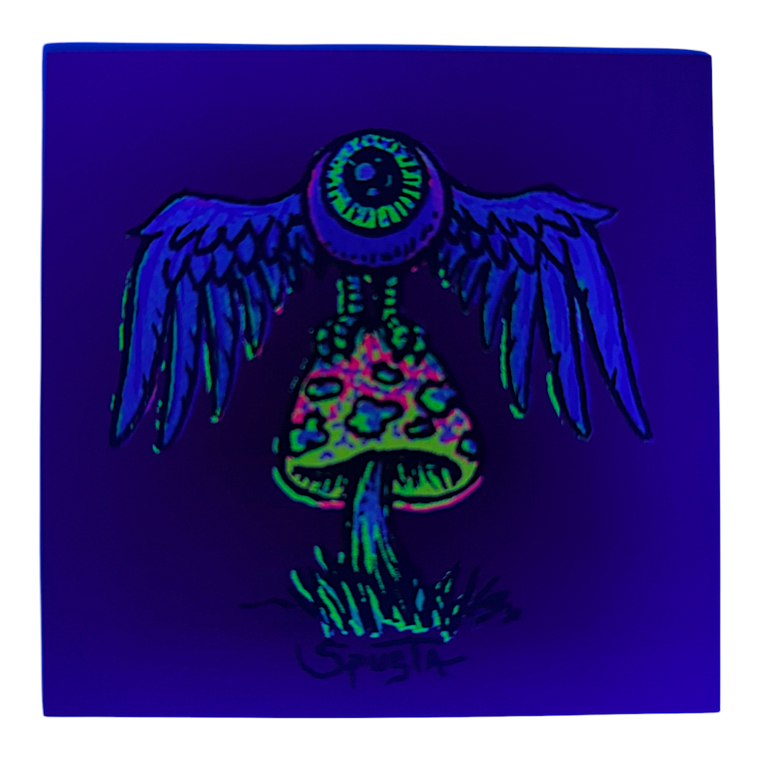 Marq Spusta Flying Eye Mushroom (Plum Rubber) Micro Print - Arte House