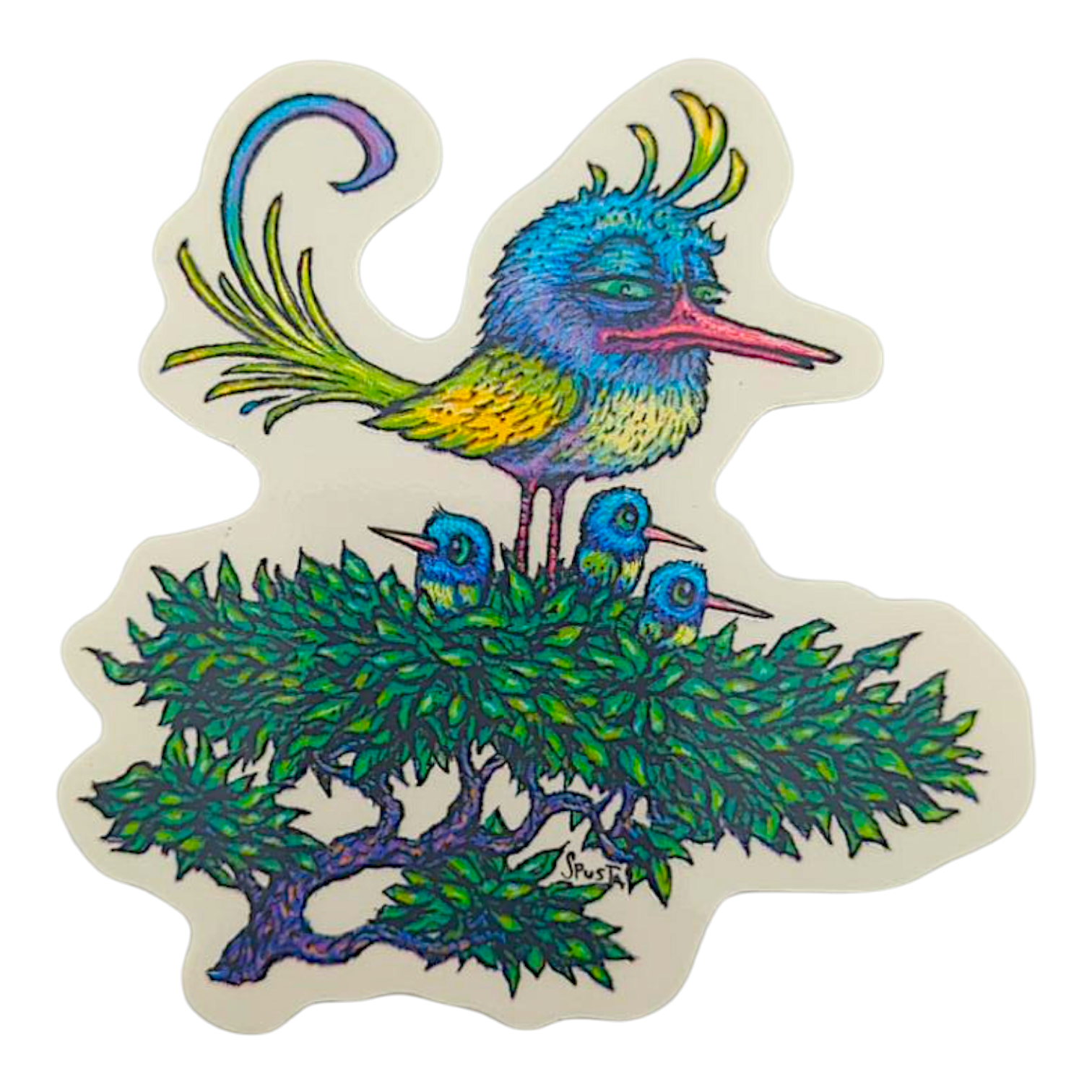 Marq Spusta Four Birds Sticker - Arte House