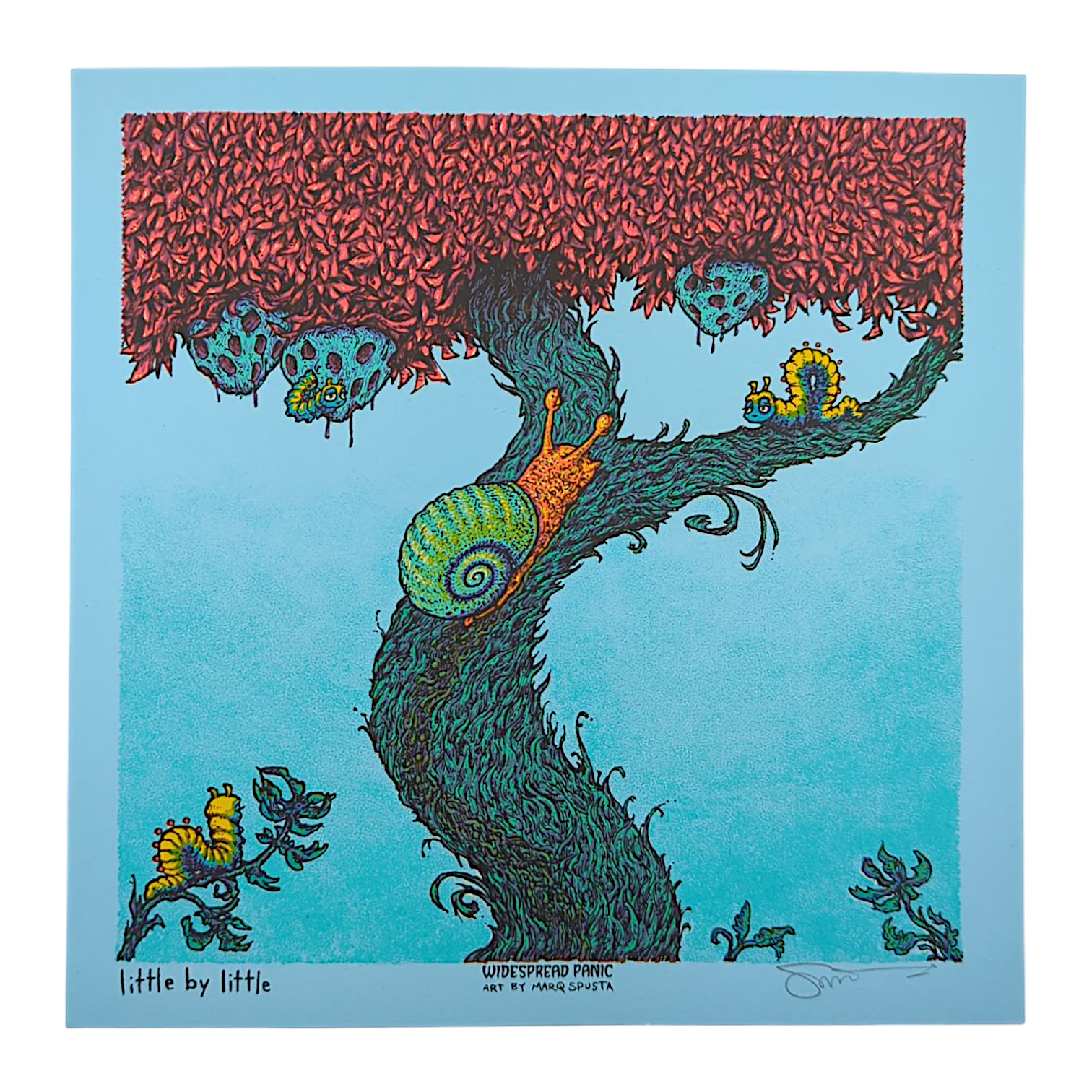 Marq Spusta "Little by Little" (Blue) Mini Print