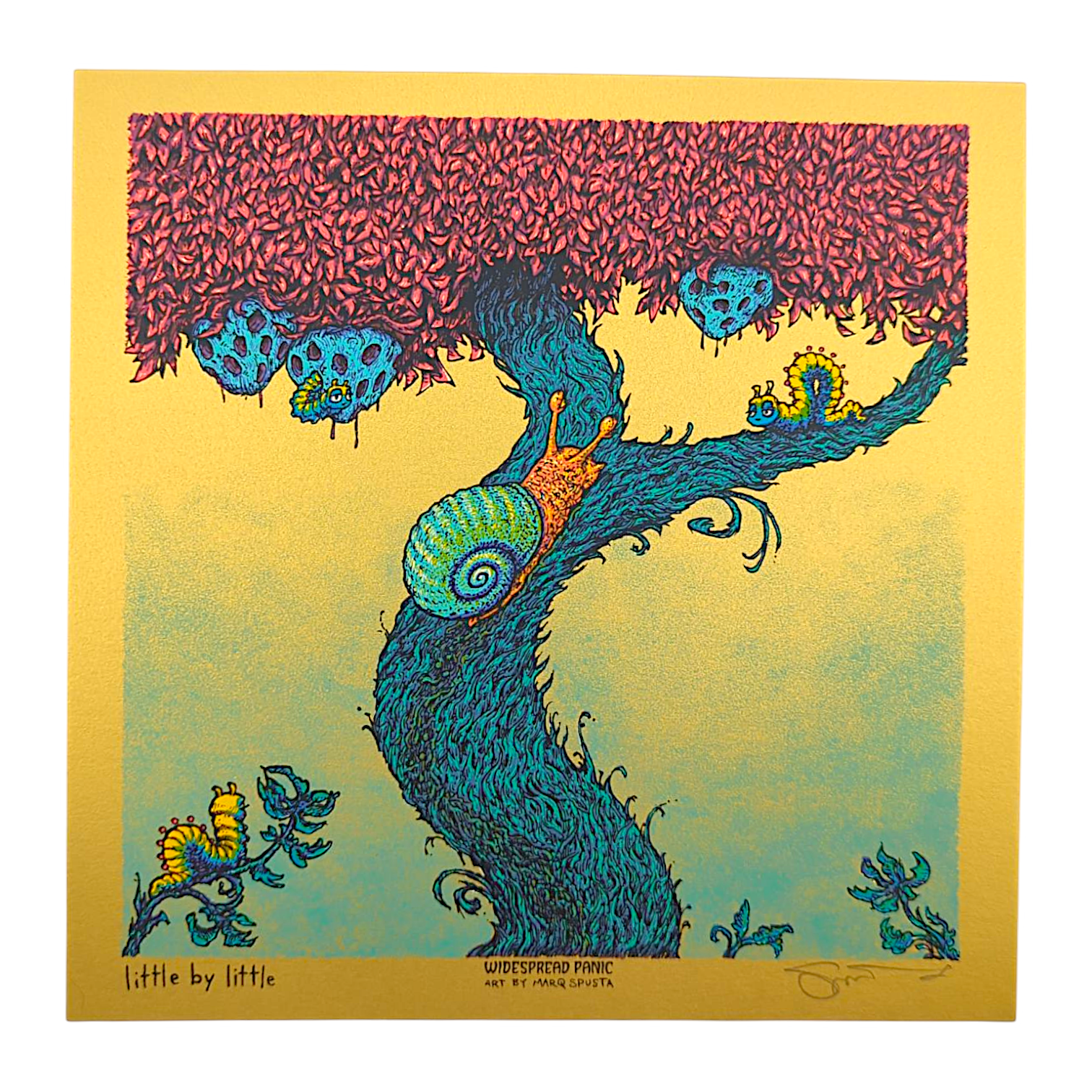 Marq Spusta "Little by Little" (Gold) Mini Print - Arte House