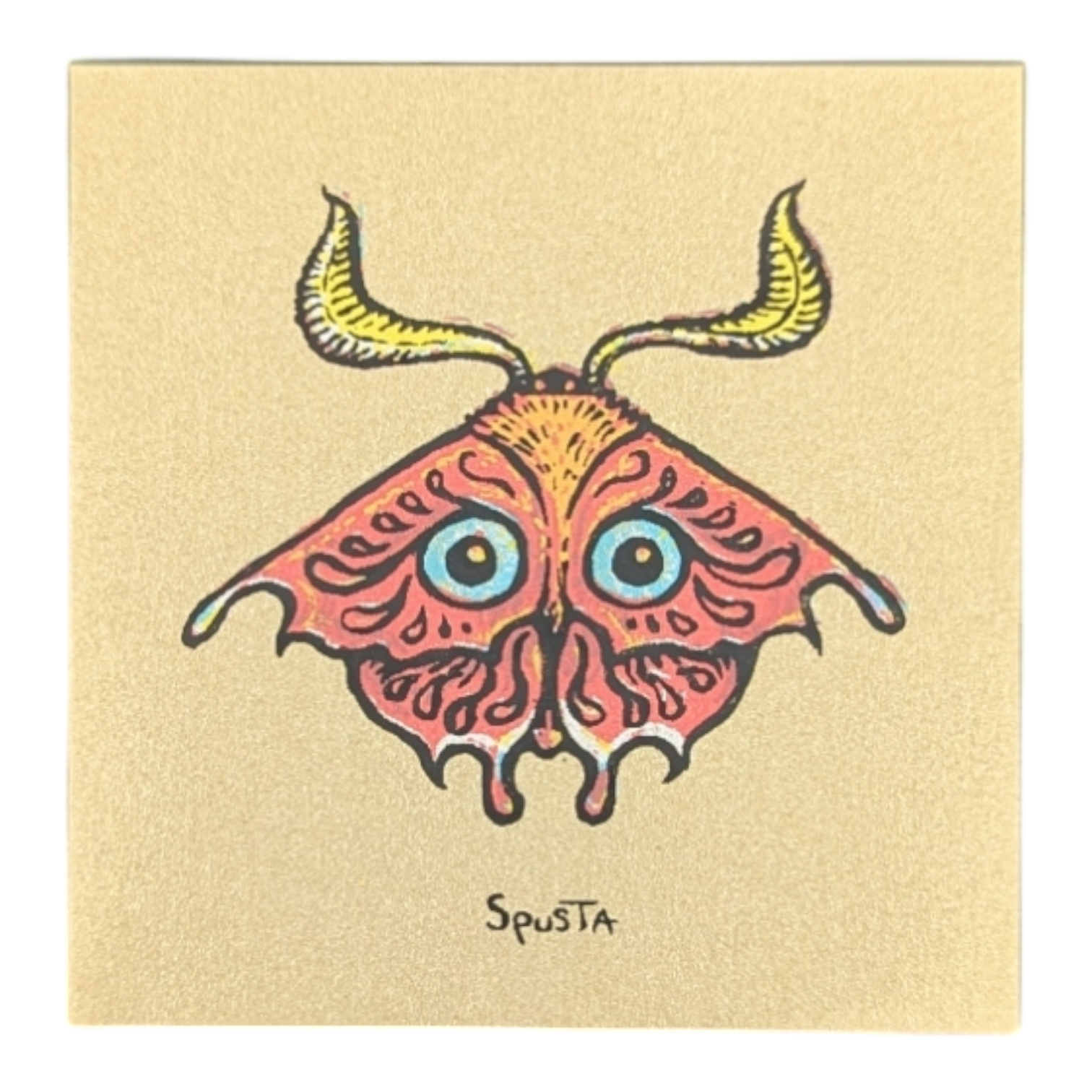 Marq Spusta Moth (Antique Gold) Micro Print