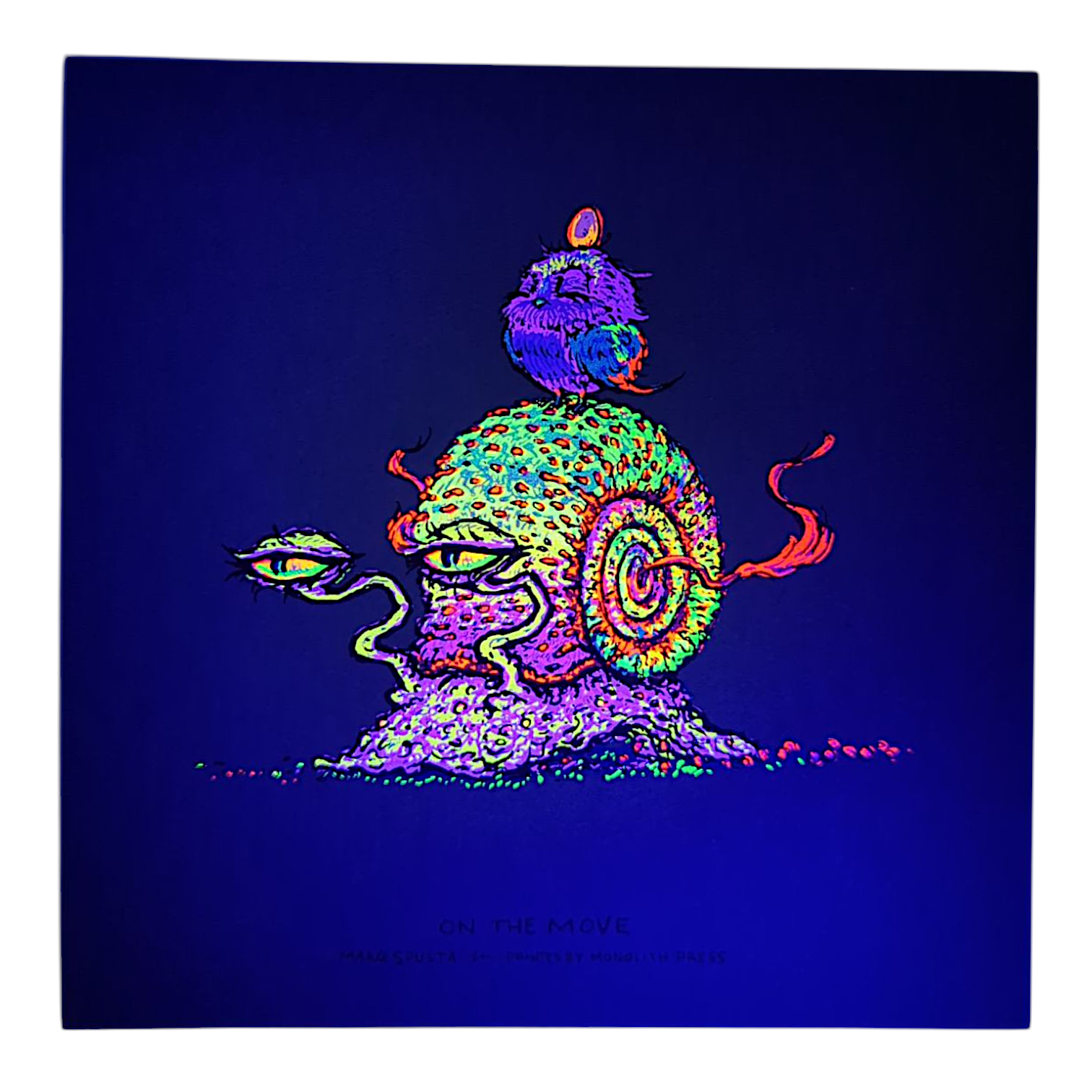 Marq Spusta "On The Move" (Dark Teal) Mini Print - Arte House