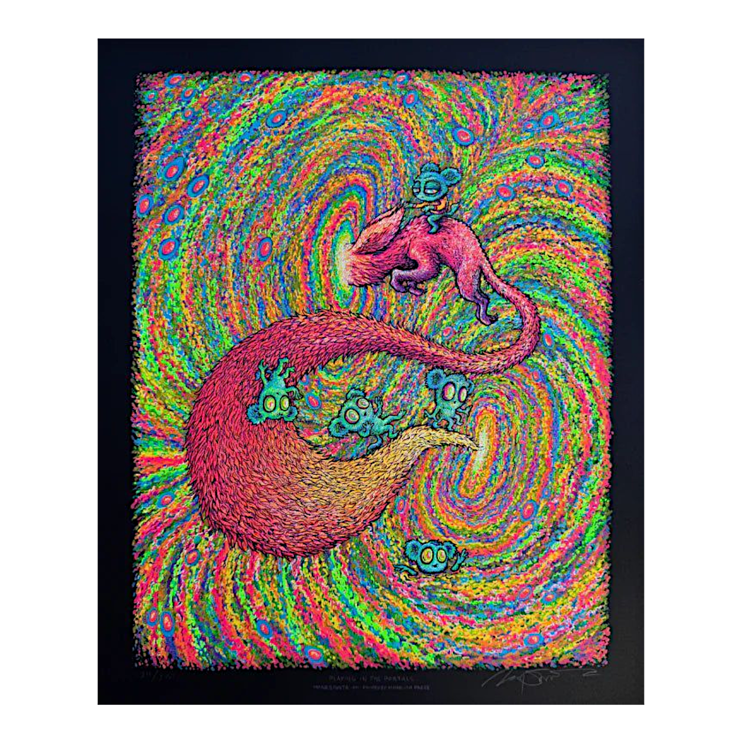 Marq Spusta "Playing in the Portals (Black Matte Stock)" Print - Arte House