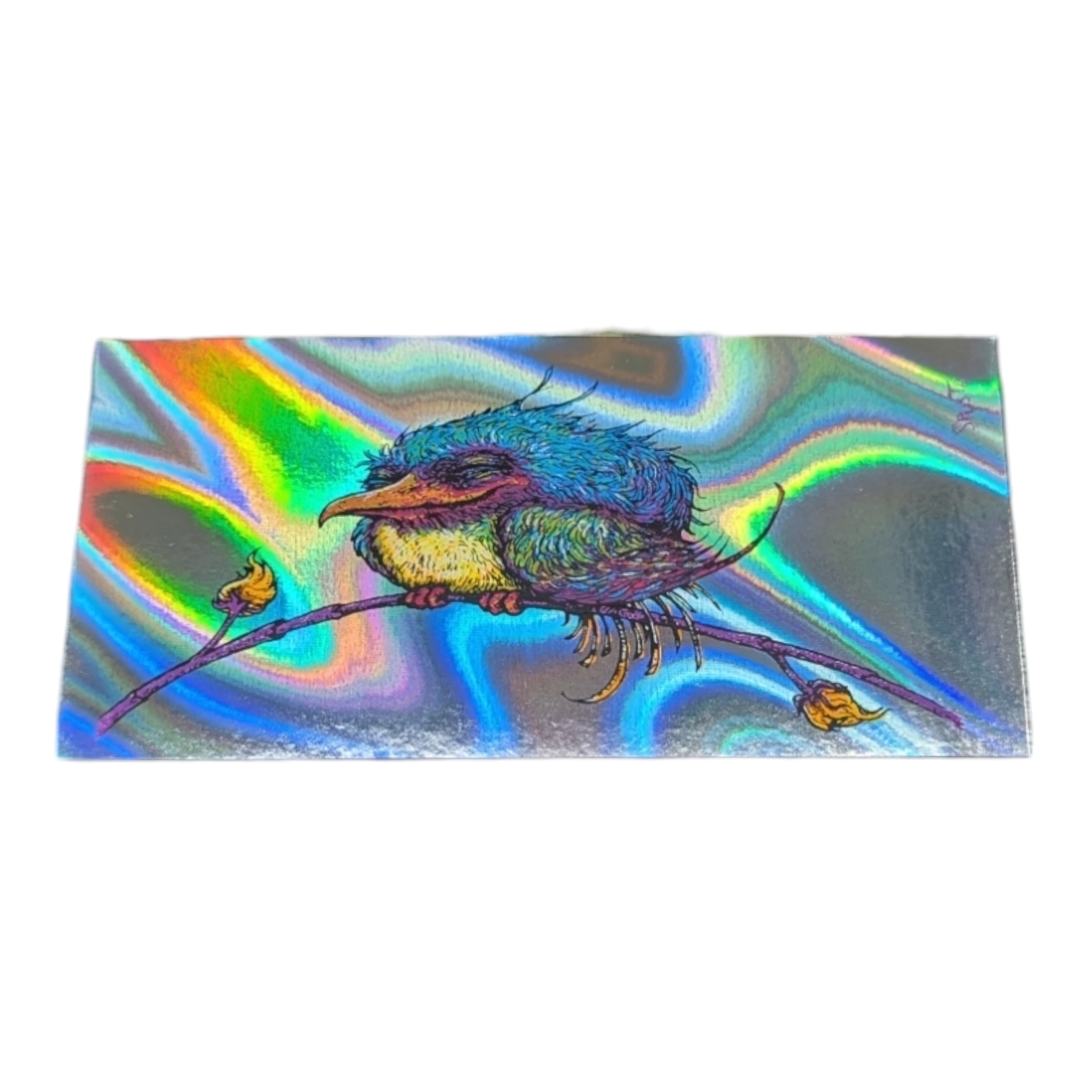 Marq Spusta Pleased and Perched (Lava Foil) Micro Print