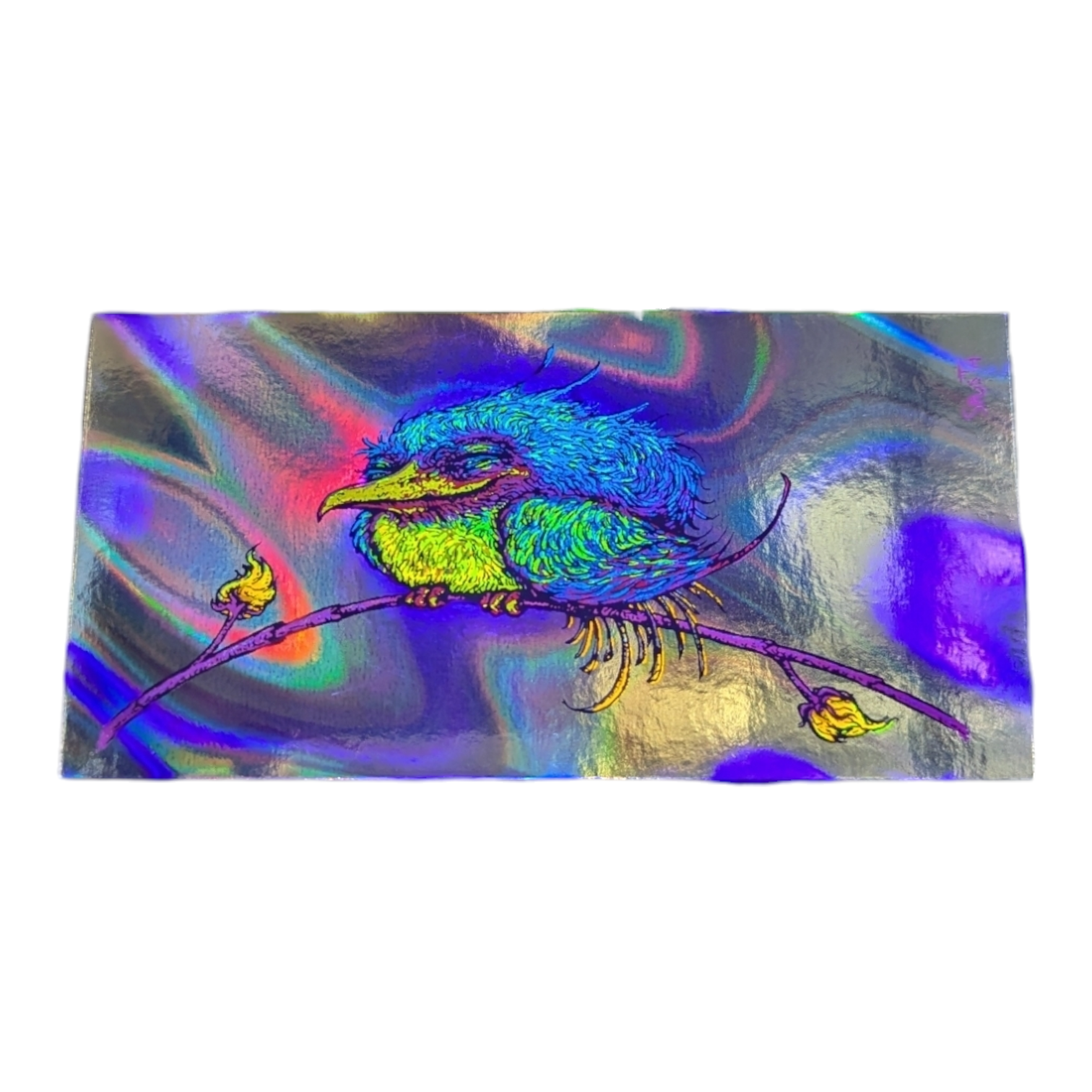 Marq Spusta Pleased and Perched (Lava Foil) Micro Print