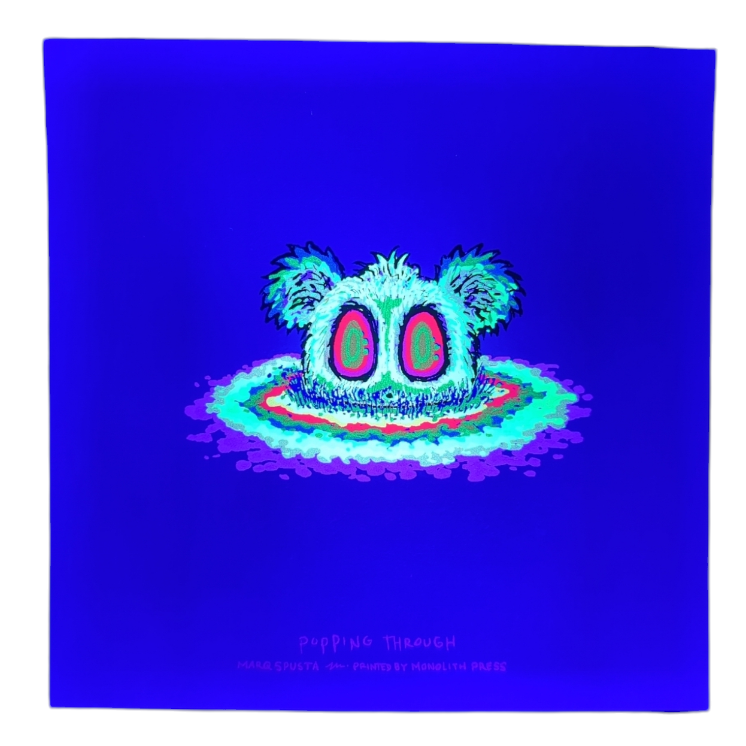 Marq Spusta "Popping Through" (Timber Wolf Gray) Mini Print