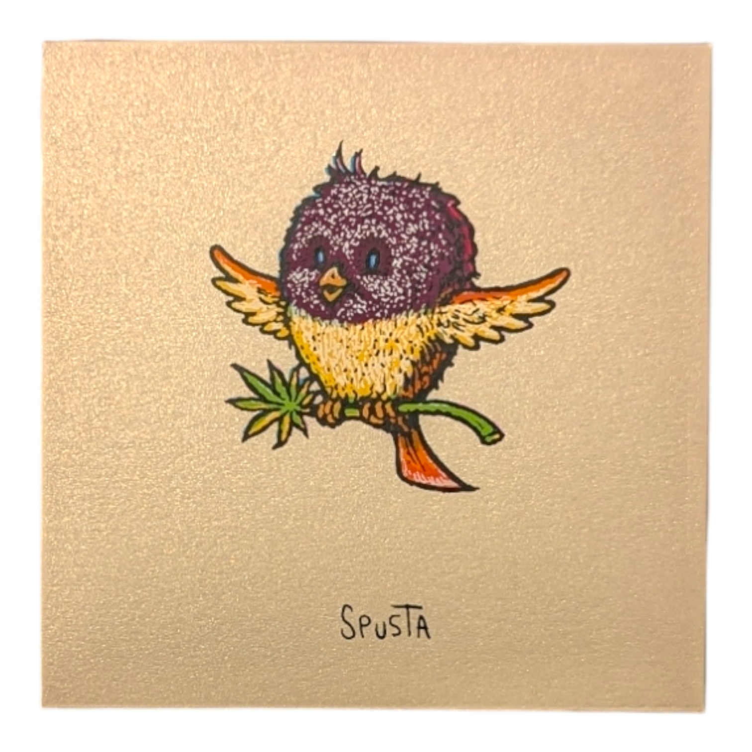 Marq Spusta Pot Bird (Nude Shimmer) Micro Print - Arte House
