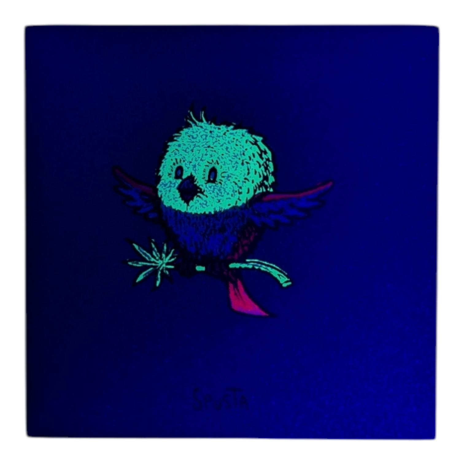 Marq Spusta Pot Bird (Olive Shimmer) Micro Print