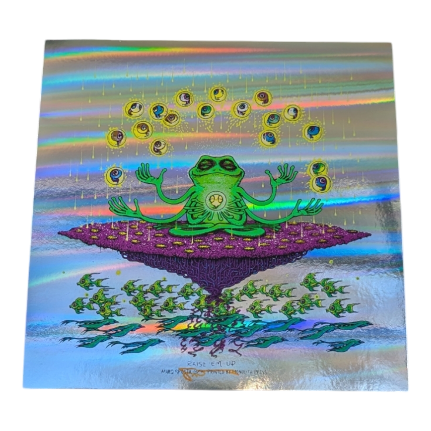 Marq Spusta "Raise 'Em Up" (Rainbow Foil) Mini Print