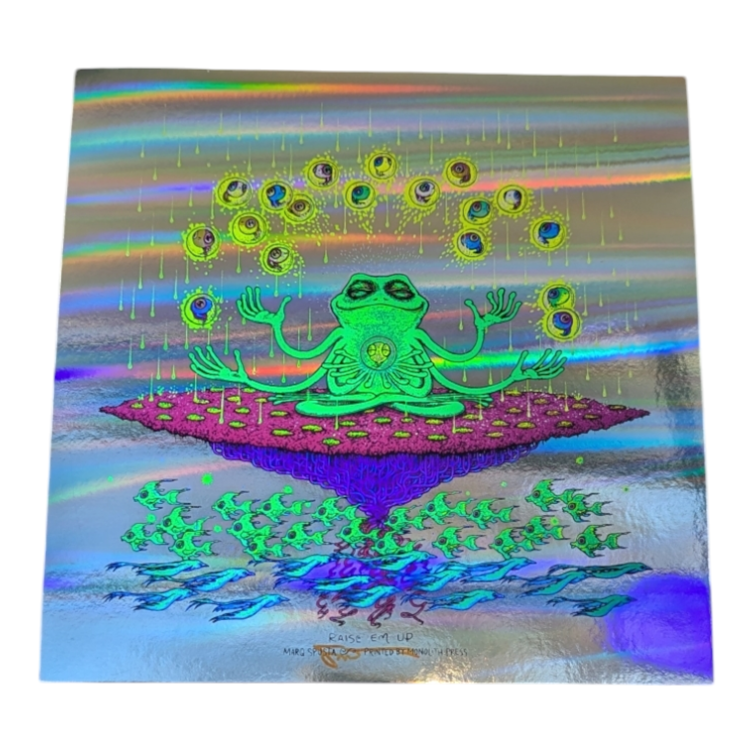 Marq Spusta "Raise 'Em Up" (Rainbow Foil) Mini Print