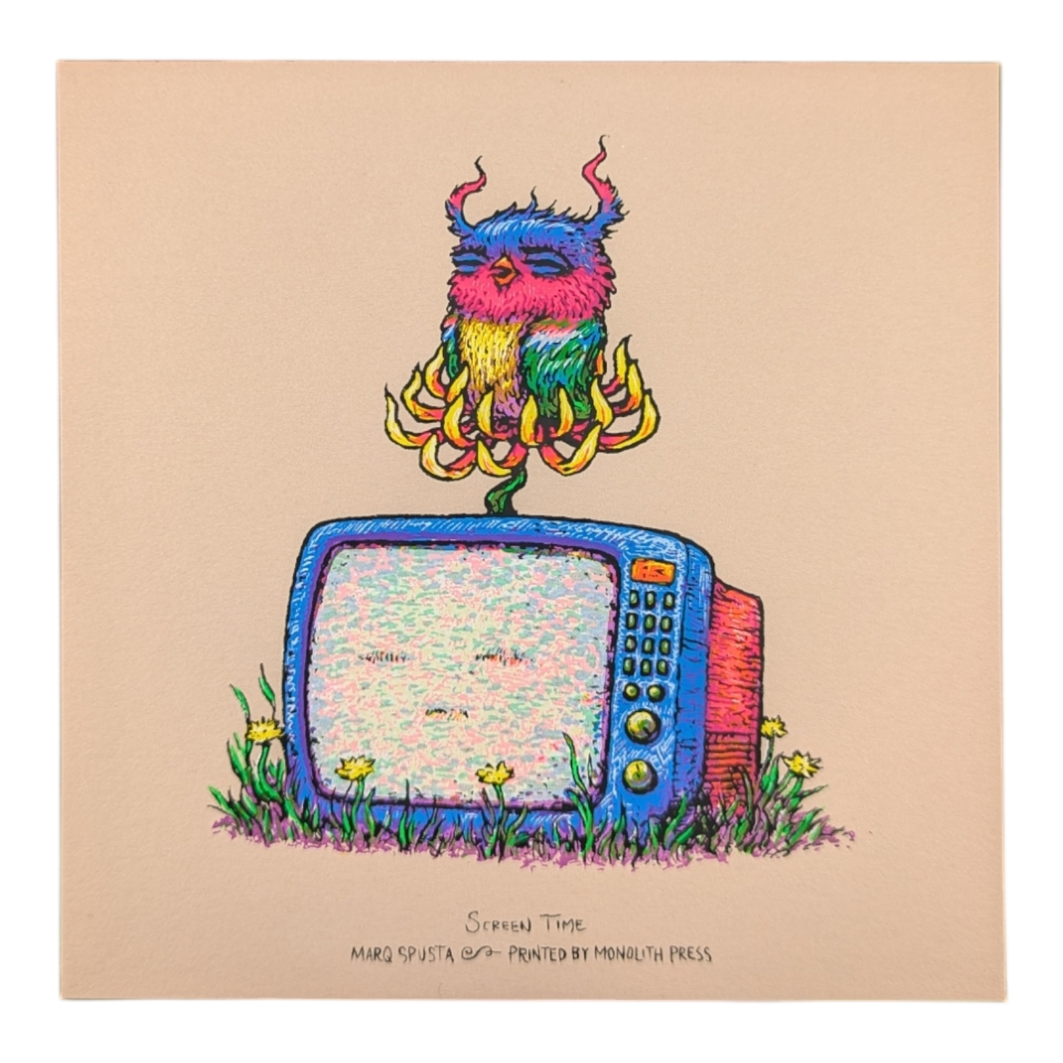 Marq Spusta "Screen Time" (Nude Shimmer) Mini Print - Arte House