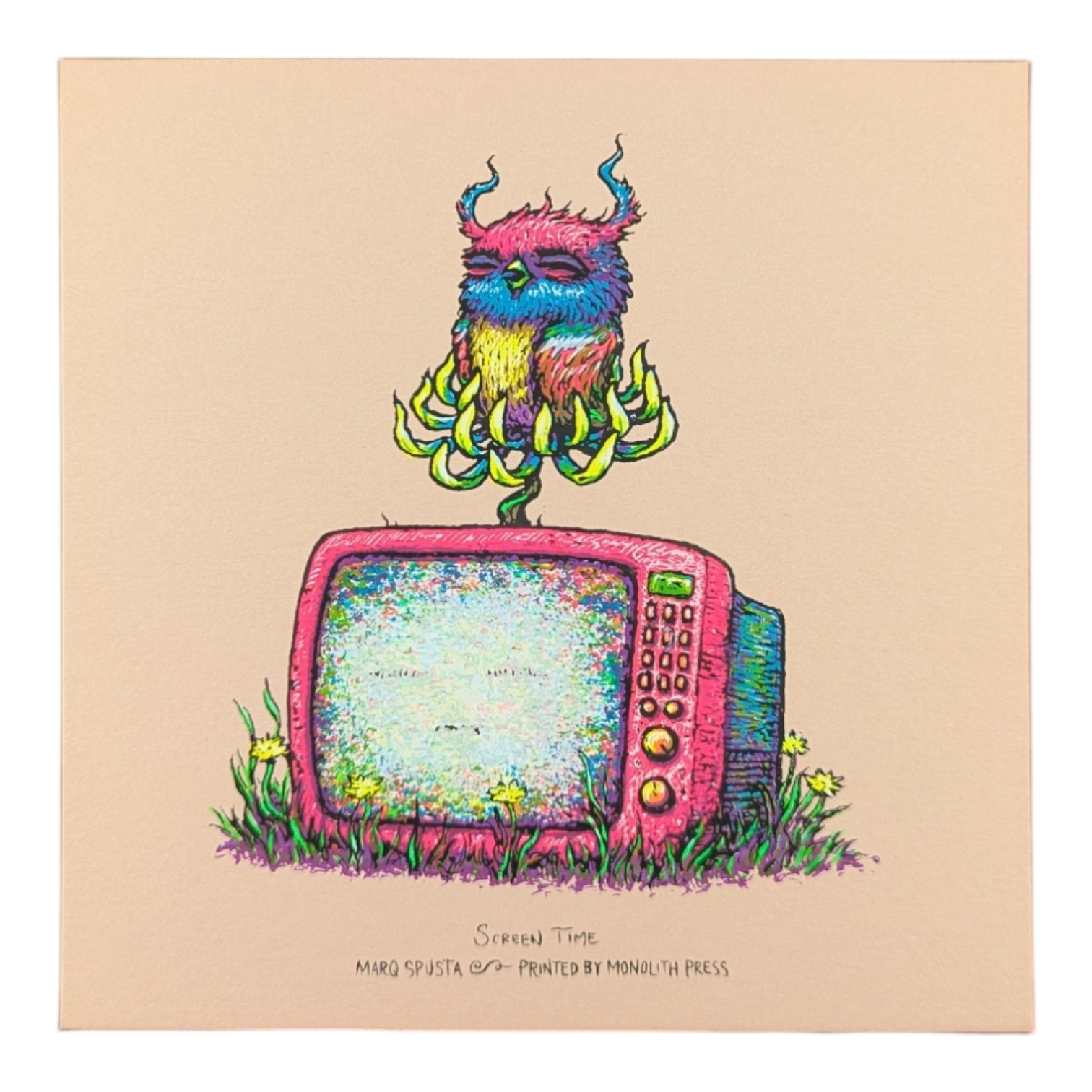 Marq Spusta "Screen Time" (Nude Shimmer) Mini Print - Arte House