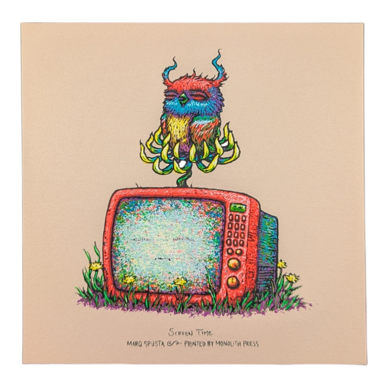 Marq Spusta "Screen Time" (Nude Shimmer) Mini Print
