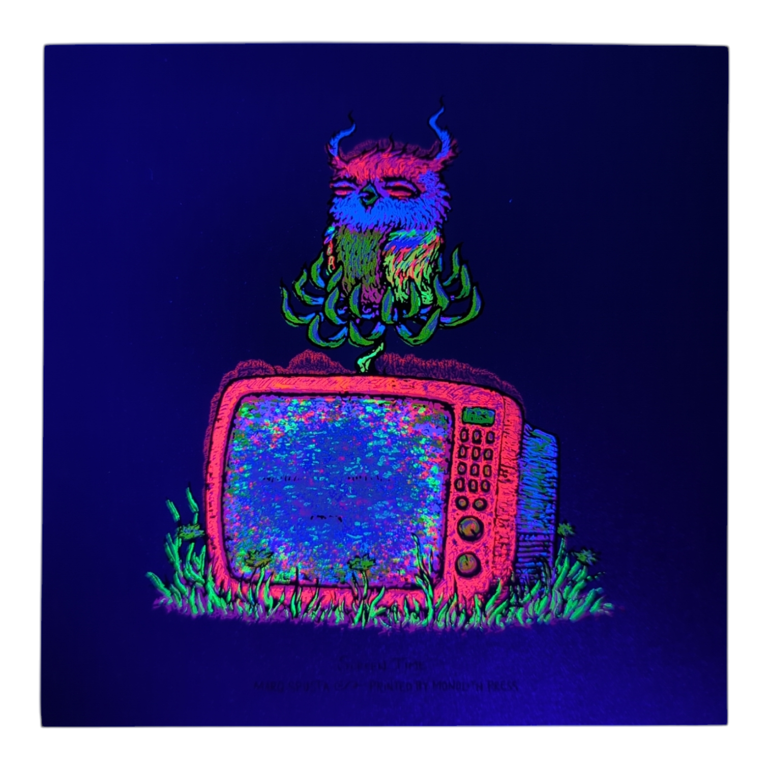 Marq Spusta "Screen Time" (Sticky Teal) Mini Print - Arte House