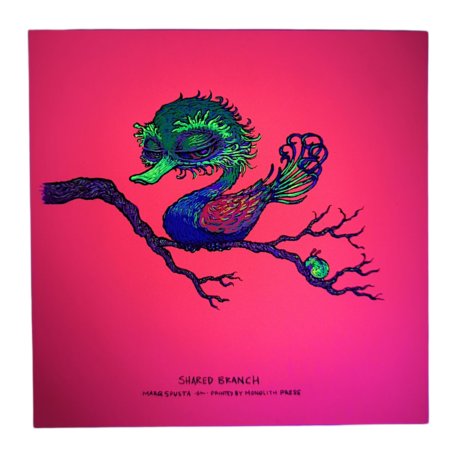 Marq Spusta "Shared Branch" (Crystalized Neon Pink) Mini Print - Arte House