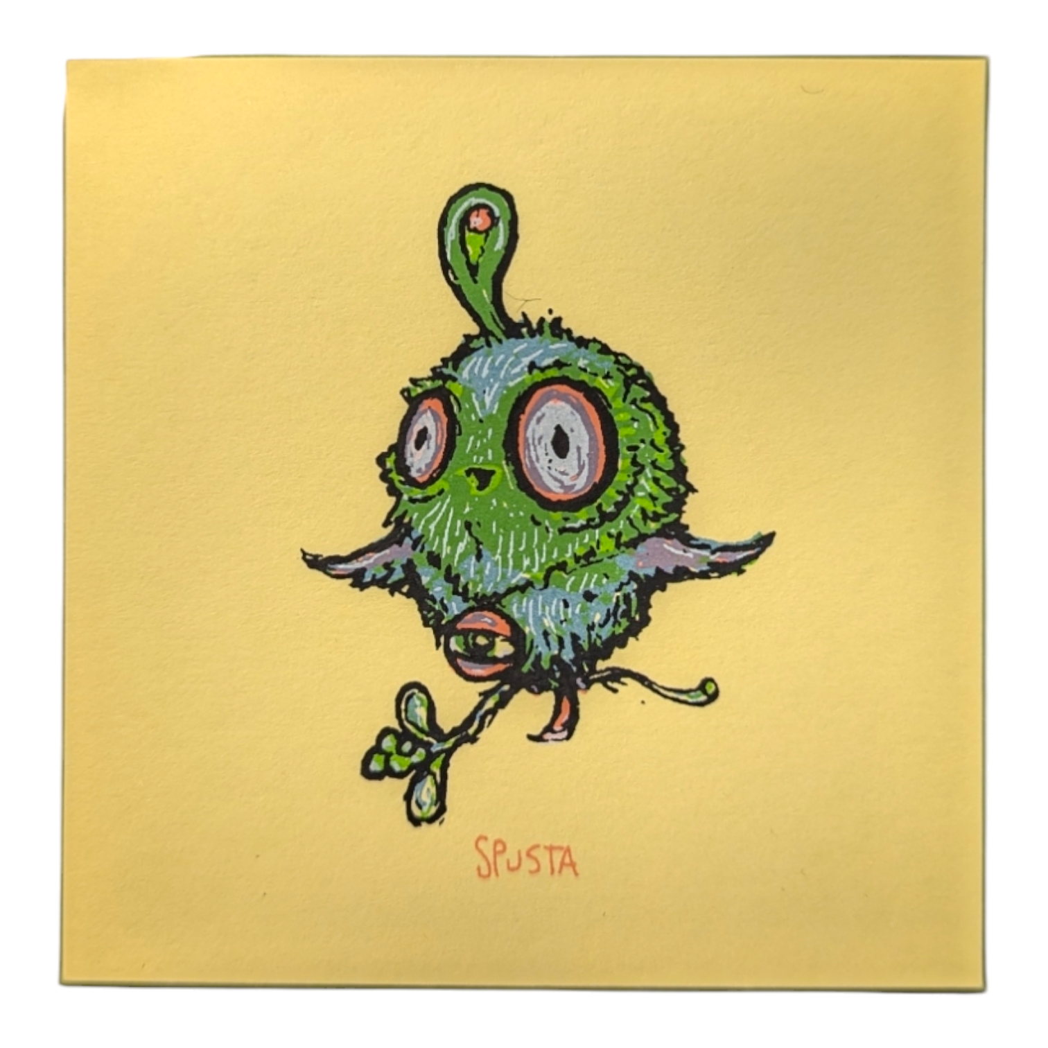 Marq Spusta Smeezy's Bird (Flat Yellow) Micro Print - Arte House