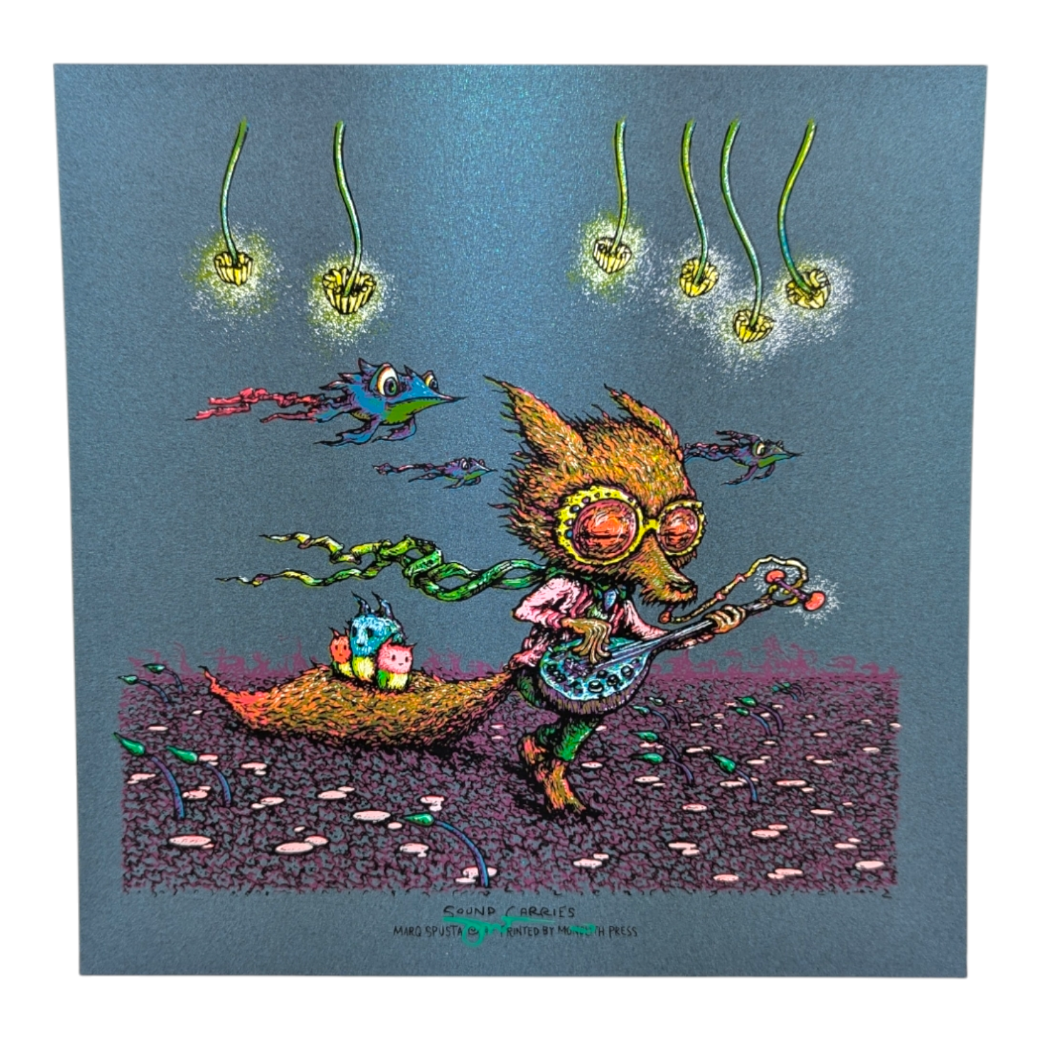 Marq Spusta "Sound Carries" (Dark Teal Shimmer) Mini Print - Arte House