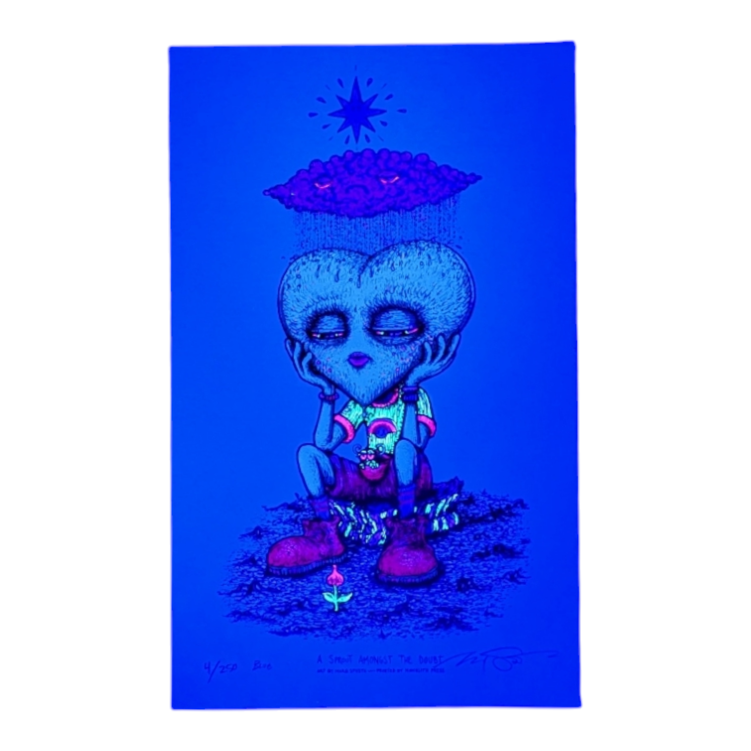 Marq Spusta "A Sprout Amongst the Doubt" (Blue) Print - Arte House