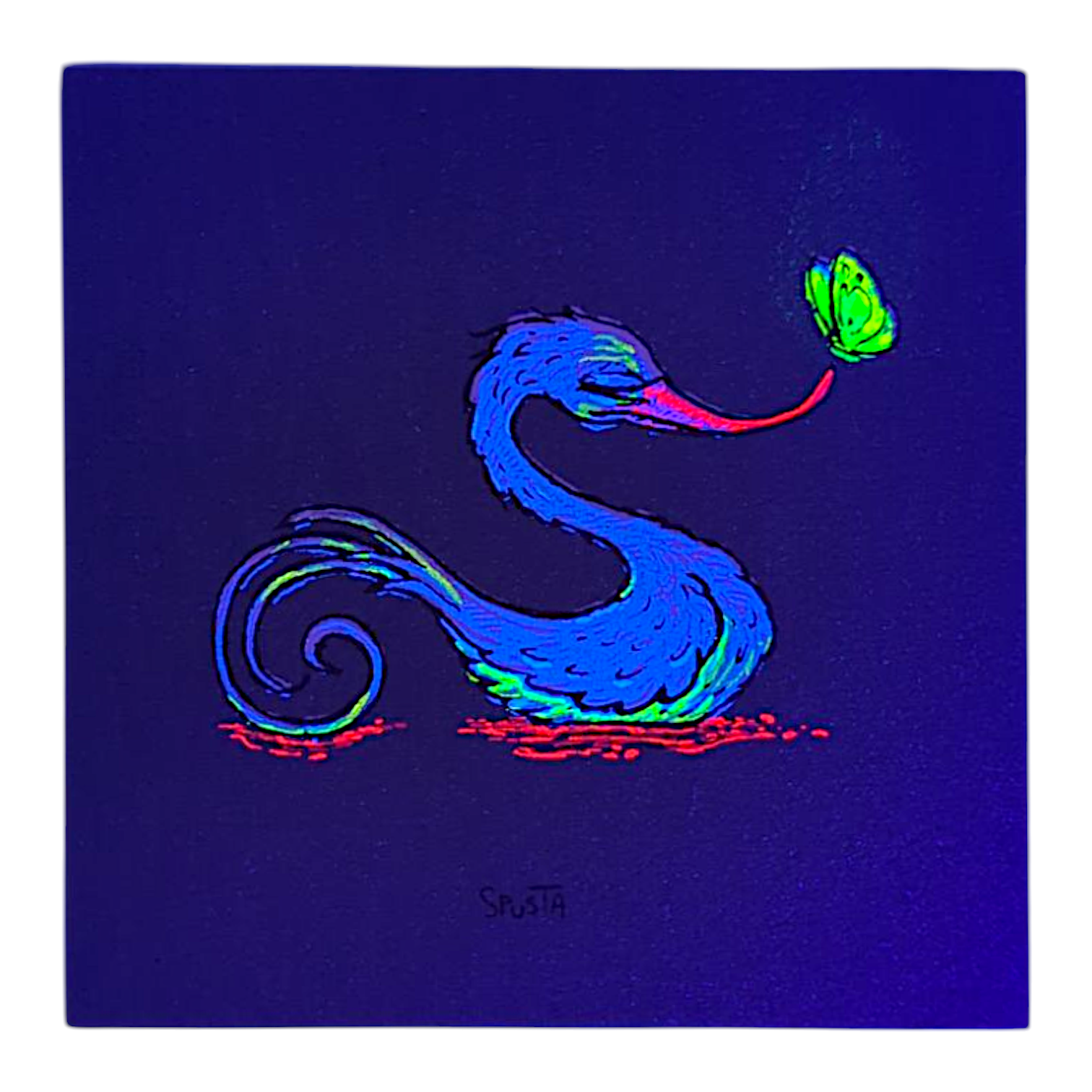 Marq Spusta Swan (Teal Shimmer) Micro Print - Arte House