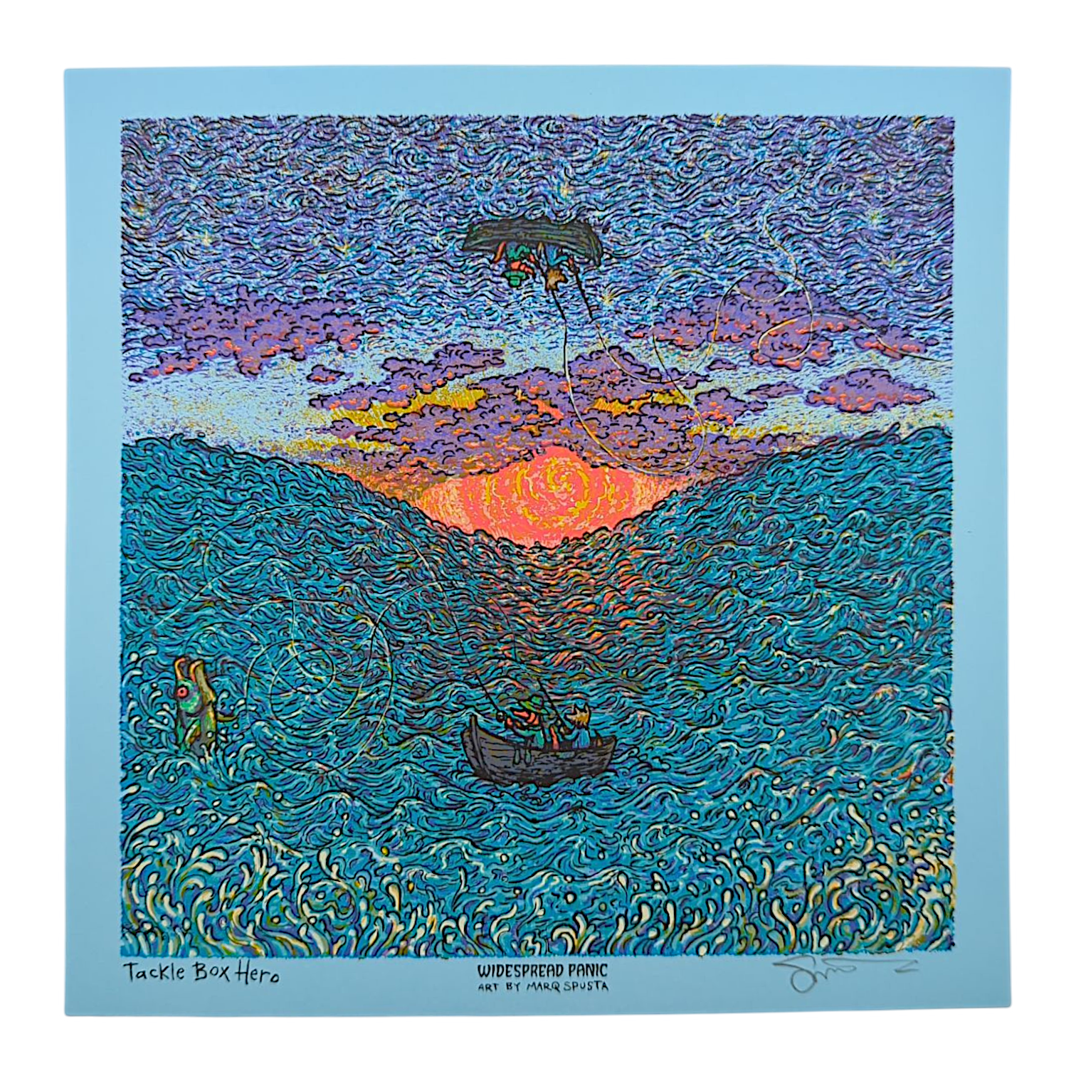 Marq Spusta "Tackle Box Hero" (Blue) Mini Print - Arte House