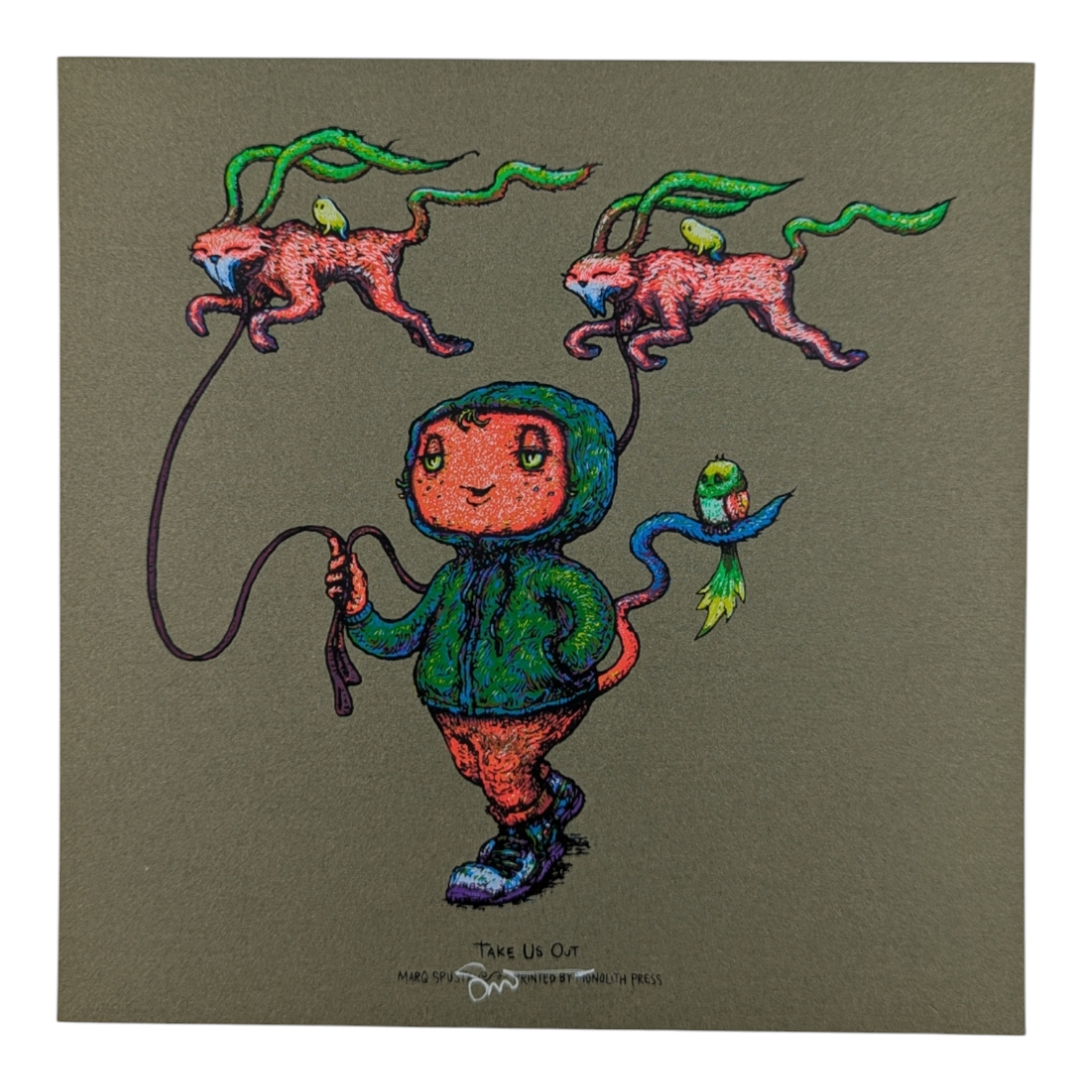 Marq Spusta "Take Us Out (Olive Shimmer)" Mini Print - Arte House