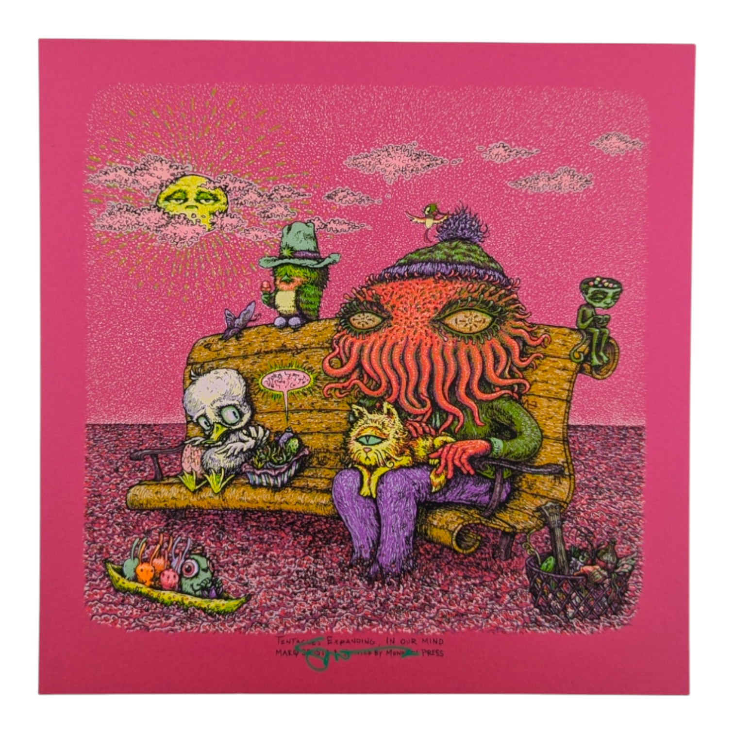Marq Spusta "Tentacles Expanding in Our Mind" (Sticky Pink) Mini Print - Arte House