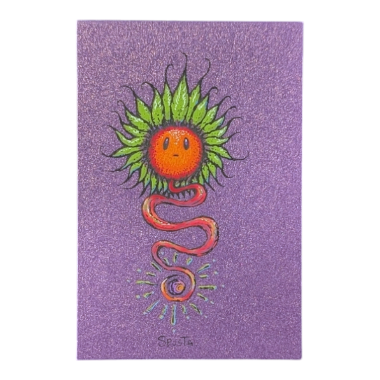 Marq Spusta The Sunflower (Purple Shimmer) Micro Print - Arte House