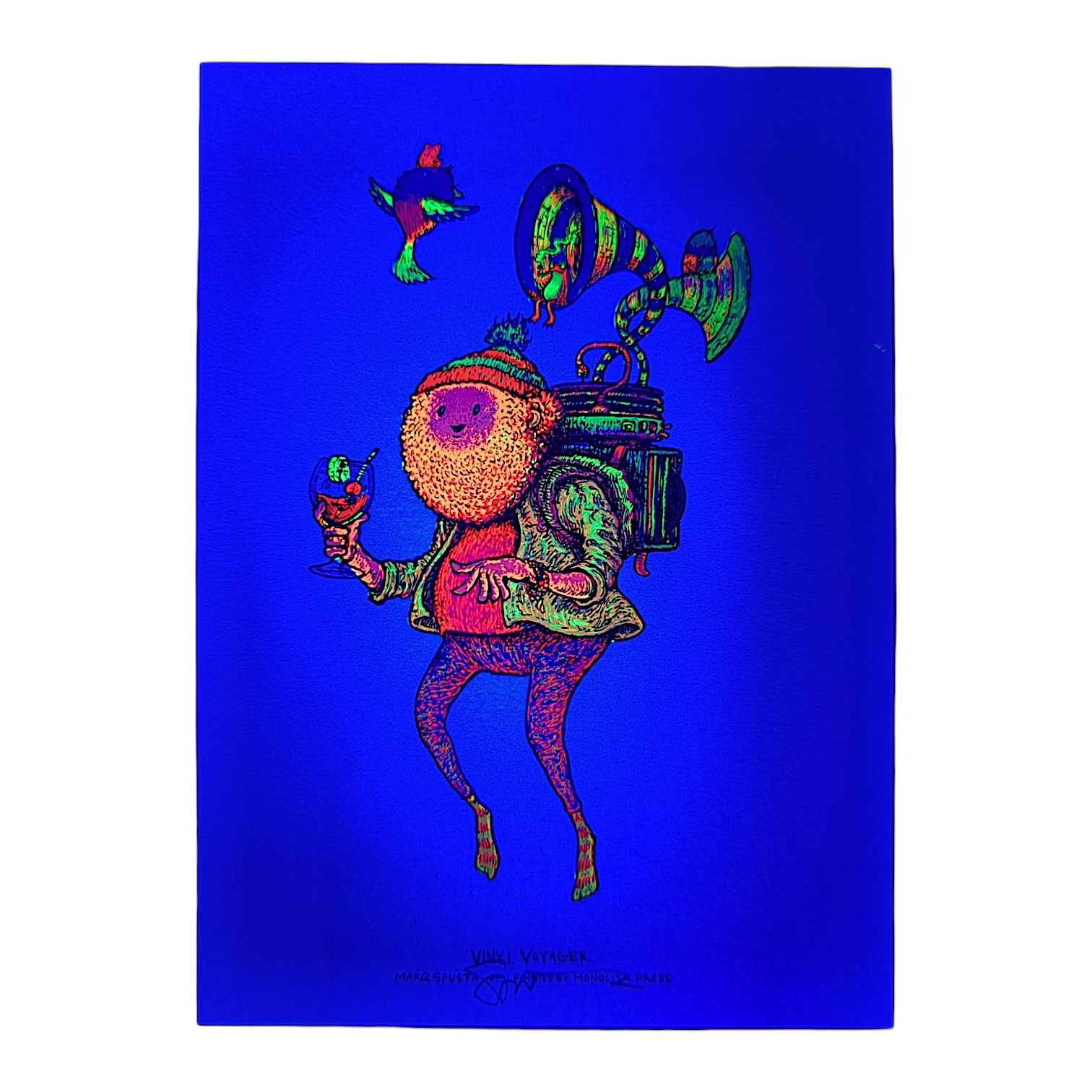 Marq Spusta "Vinyl Voyager" (Powder Blue) Mini Print - Arte House
