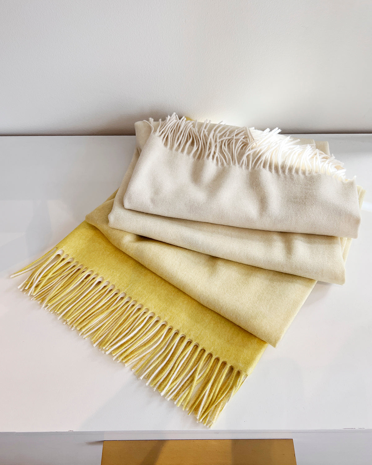 Yellow Ombre Merino Wool Throw - Arte House