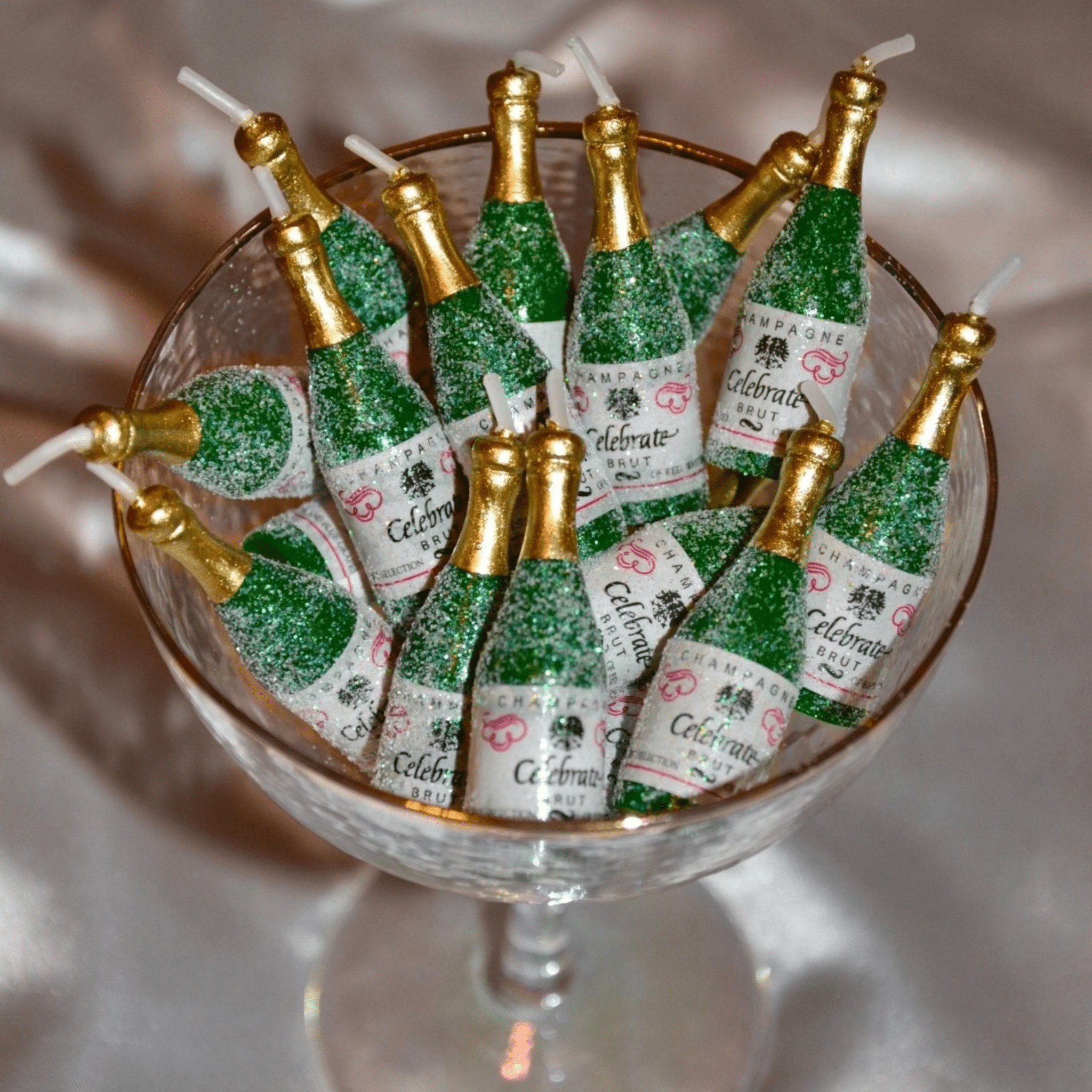 mini FIZZY CHAMPAGNE CANDLES - SET OF 12 - Arte House