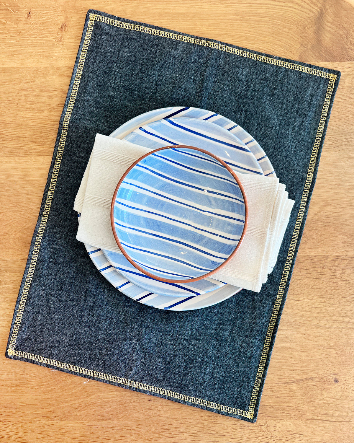 Casa Cubista Cabana Plates and Bowls - Blue - Arte House