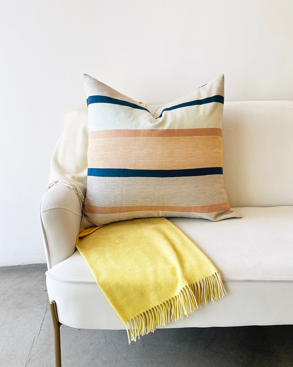 Yellow Ombre Merino Wool Throw - Arte House