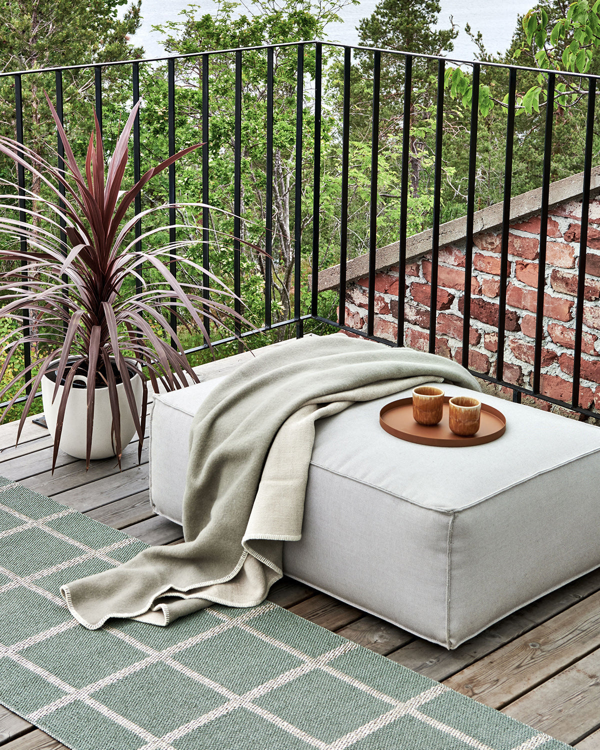 Blanket YLVA Pine/Seagrass - Arte House